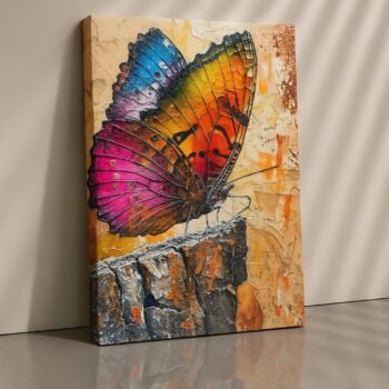 Vibrant Butterfly nature accent canvas print by Artfy Canvas – butterfly canvas painting, wall paintings, artwork for wall décor