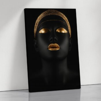 Gilded Serenity black & gold canvas print by Artfy Canvas – elegant abstract canvas painting, wall paintings, artwork for wall décor