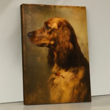 Regal Companion aristocratic dog portrait canvas print by Artfy Canvas – animal portrait canvas painting, wall paintings, artwork for wall décor