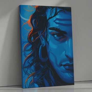 Celestial Gaze Shiva religious canvas print by Artfy Canvas – divine Hindu spiritual canvas painting, wall paintings, artwork for home décor
