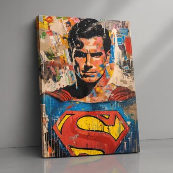 Heroic Spectrum pop art superhero canvas print by Artfy Canvas – vibrant comic canvas painting, wall paintings, artwork for wall décor