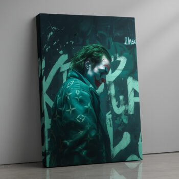 Chaos Graffiti Joker graffiti canvas print by Artfy Canvas – urban villain canvas painting, wall paintings, artwork for wall décor