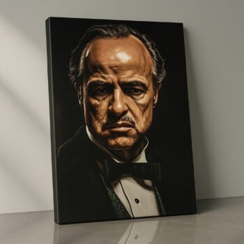 Don of Power Godfather cinematic canvas print by Artfy Canvas – mafia movie canvas painting, wall paintings, artwork for wall décor
