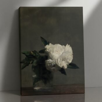 Midnight Bloom dark floral canvas print by Artfy Canvas – flower canvas painting, wall paintings, artwork for wall décor