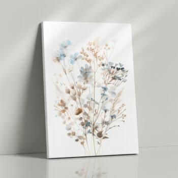 Azure Meadow blue wildflower canvas print by Artfy Canvas – floral canvas painting, wall paintings, artwork for wall décor