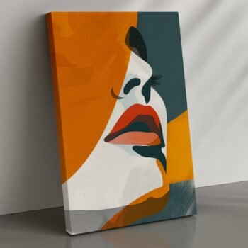 Amber Muse golden feminine abstract canvas print by Artfy Canvas – modern art canvas painting, wall paintings, artwork for wall décor