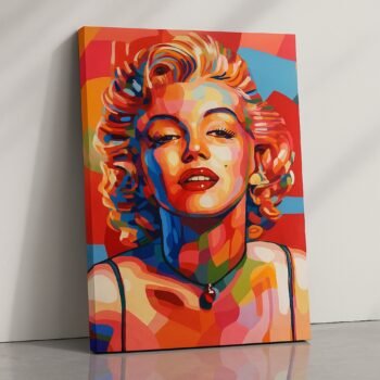 Icon in Color Marilyn pop art canvas print by Artfy Canvas – vibrant portrait canvas painting, wall paintings, artwork for wall décor