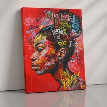Tagged in Silence graffiti portrait canvas print by Artfy Canvas – street art canvas painting, wall paintings, artwork for wall décor