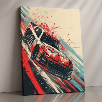 Track Blaze racing speed canvas print by Artfy Canvas – motorsport canvas painting, wall paintings, artwork for wall décor