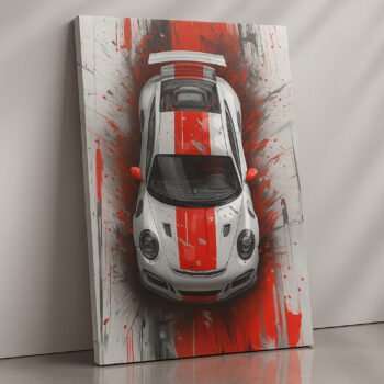 Overdrive Streak Porsche racing canvas print by Artfy Canvas – automotive canvas painting, wall paintings, artwork for wall décor