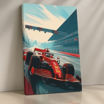 Pitlane Sprint Formula 1 racing canvas print by Artfy Canvas – motorsport canvas painting, wall paintings, artwork for wall décor