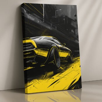 Muscle Car Drift American racing canvas print by Artfy Canvas – motorsport canvas painting, wall paintings, artwork for wall décor