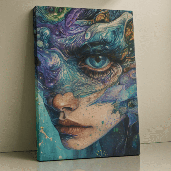 Ocean Within surreal portrait canvas print by Artfy Canvas – dreamlike canvas painting, wall paintings, artwork for wall décor
