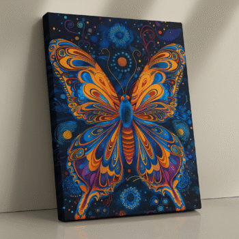Cosmic Wings butterfly surrealism canvas print by Artfy Canvas – vibrant canvas painting, wall paintings, artwork for wall décor