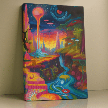 Melting Horizon dreamscape surreal canvas print by Artfy Canvas – abstract canvas painting, wall paintings, artwork for wall décor