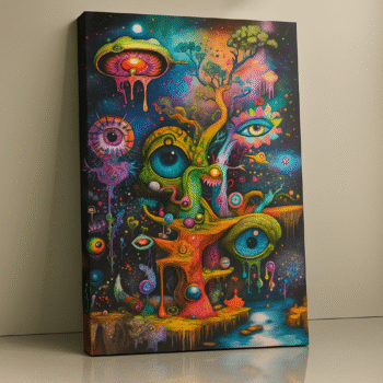 Eyes of the Multiverse Canvas Print – Cosmic Surreal Wall Art by Artfy