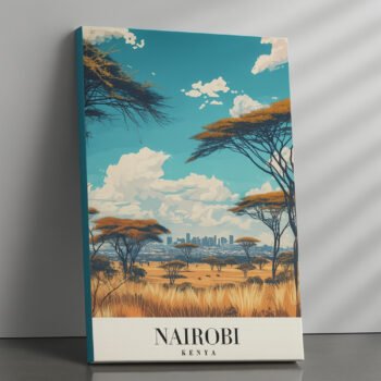 Nairobi savannah skyline canvas print by Artfy Canvas – African travel canvas painting, wall paintings, artwork for wall décor