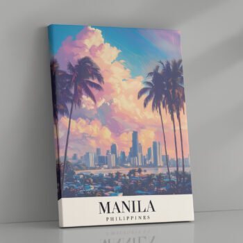 Manila skyline canvas print by Artfy Canvas – urban travel canvas painting, wall paintings, artwork for wall décor