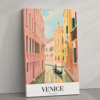 Venice romantic canal canvas print by Artfy Canvas – travel canvas painting, wall paintings, artwork for wall décor