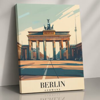 Berlin skyline canvas print by Artfy Canvas – European travel canvas painting, wall paintings, artwork for wall décor