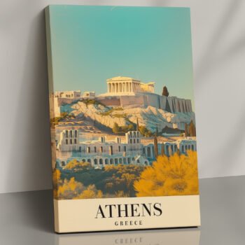 Athens Parthenon canvas print by Artfy Canvas – ancient wonders canvas painting, wall paintings, artwork for wall décor