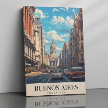 Buenos Aires skyline canvas print by Artfy Canvas – South American travel canvas painting, wall paintings, artwork for wall décor