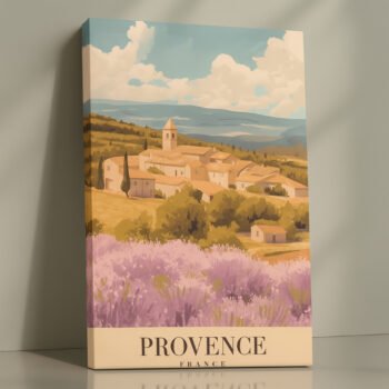 Provence lavender field canvas print by Artfy Canvas – nature landscape canvas painting, wall paintings, artwork for wall décor