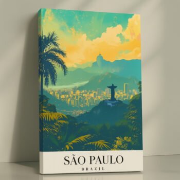 São Paulo Brazil cityscape canvas print by Artfy Canvas – travel canvas painting, wall paintings, artwork for wall décor