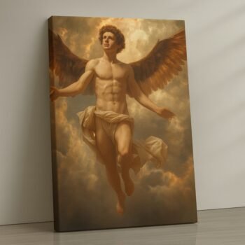 Ascension Flame spiritual abstract canvas print by Artfy Canvas – cosmic devotional canvas painting, wall paintings, artwork for wall décor