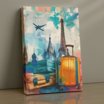 Wanderlust Dreamscape travel landmark canvas print by Artfy Canvas – scenic wanderlust canvas painting, wall paintings, artwork for wall décor