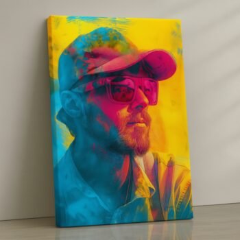 Chromatic Focus pop art portrait canvas print by Artfy Canvas – colorful modern canvas painting, wall paintings, artwork for wall décor