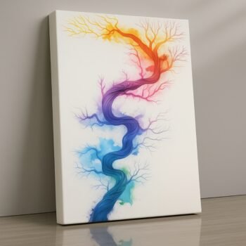 Ember Skyline abstract tree canvas print by Artfy Canvas – bold modern canvas painting, wall paintings, artwork for wall décor