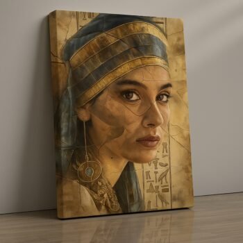 Sand Queen Egyptian cultural canvas print by Artfy Canvas – heritage inspired canvas painting, wall paintings, artwork for wall décor