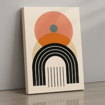 Retro Solstice mid-century modern canvas print by Artfy Canvas – abstract retro canvas painting, wall paintings, artwork for wall décor