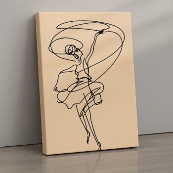Spirited Dance expressive line art canvas print by Artfy Canvas – modern abstract canvas painting, wall paintings, artwork for wall décor
