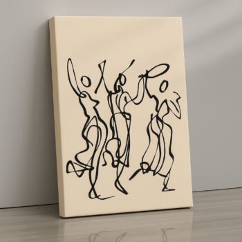 Joyful Rhythm expressive dance canvas print by Artfy Canvas – movement abstract canvas painting, wall paintings, artwork for wall décor