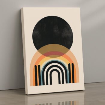 Midnight Eclipse bold abstract canvas print by Artfy Canvas – dramatic modern canvas painting, wall paintings, artwork for wall décor