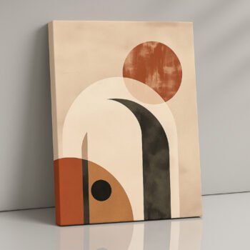Terracotta Arches geometric balance canvas print by Artfy Canvas – earthy abstract canvas painting, wall paintings, artwork for wall décor