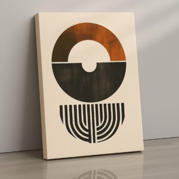 Split Horizon playful modern canvas print by Artfy Canvas – abstract geometric canvas painting, wall paintings, artwork for wall décor