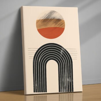 Painted Sunset modern geometric canvas print by Artfy Canvas – colorful abstract canvas painting, wall paintings, artwork for wall décor