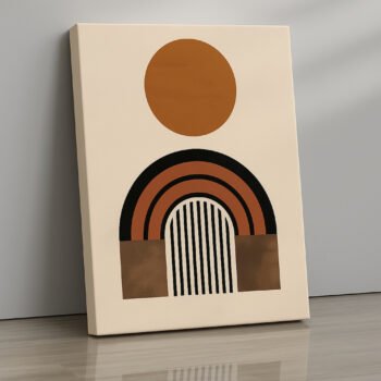 Minimal Eclipse celestial geometric canvas print by Artfy Canvas – minimal cosmic canvas painting, wall paintings, artwork for wall décor