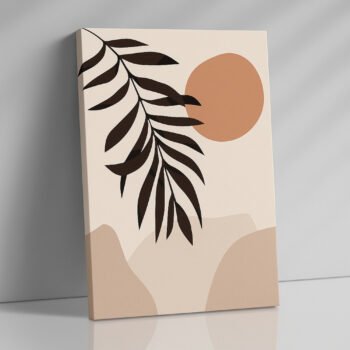 Oasis Silhouette minimal nature canvas print by Artfy Canvas – modern abstract canvas painting, wall paintings, artwork for wall décor