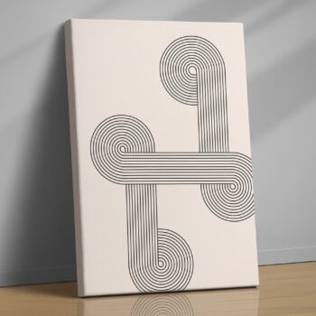 Infinity Loops minimal geometric canvas print by Artfy Canvas – abstract pattern canvas painting, wall paintings, artwork for wall décor