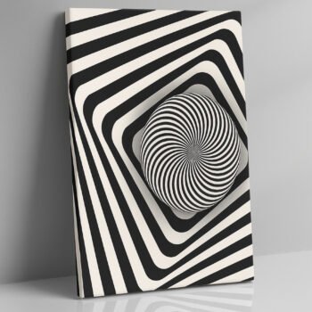 Hypnotic Spiral optical illusion canvas print by Artfy Canvas – modern abstract canvas painting, wall paintings, artwork for wall décor