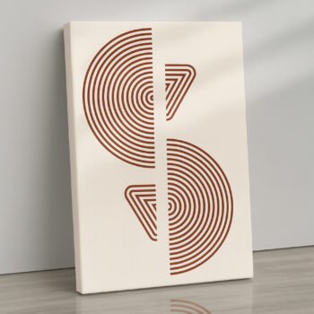 Split Harmony geometric abstract canvas print by Artfy Canvas – minimal modern canvas painting, wall paintings, artwork for wall décor