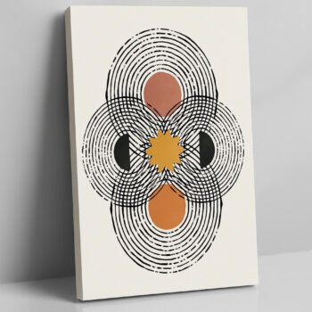Radiant Convergence modern symmetry canvas print by Artfy Canvas – abstract geometric canvas painting, wall paintings, artwork for wall décor