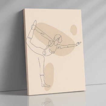 Poised Balance yoga minimalist canvas print by Artfy Canvas – modern wellness canvas painting, wall paintings, artwork for wall décor
