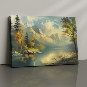 Autumn Hue meditative landscape canvas print by Artfy Canvas – rustic seasonal wall painting for home & office décor