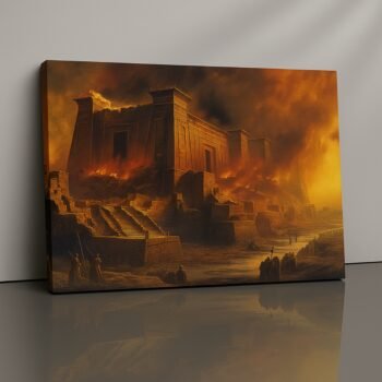 Empire Ablaze dramatic fire empire canvas print by Artfy Canvas – historical statement artwork