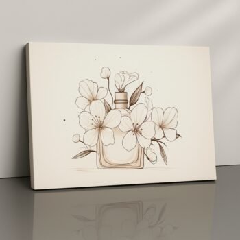 Scent Circuit floral futuristic abstract canvas print by Artfy Canvas – tech blossom wall décor